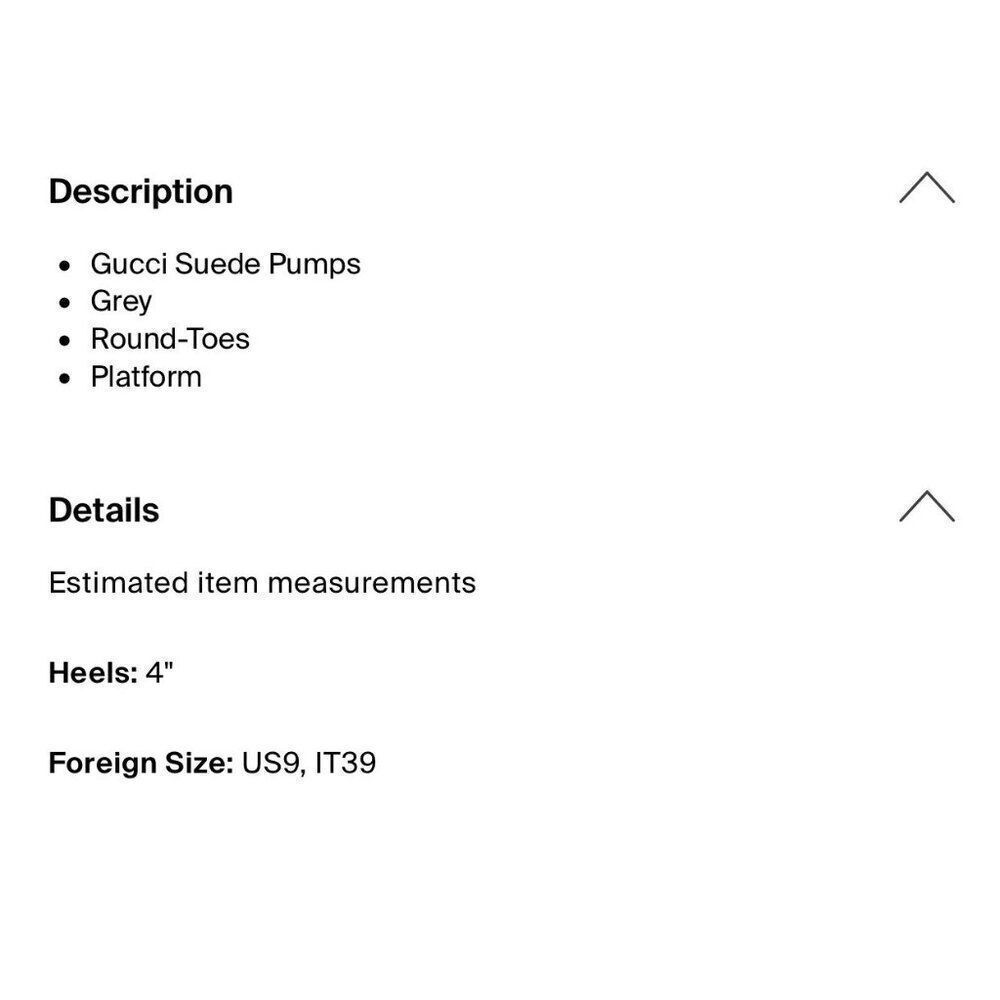 Gucci Authentic Solid Gray Genuine Suede Leather … - image 6